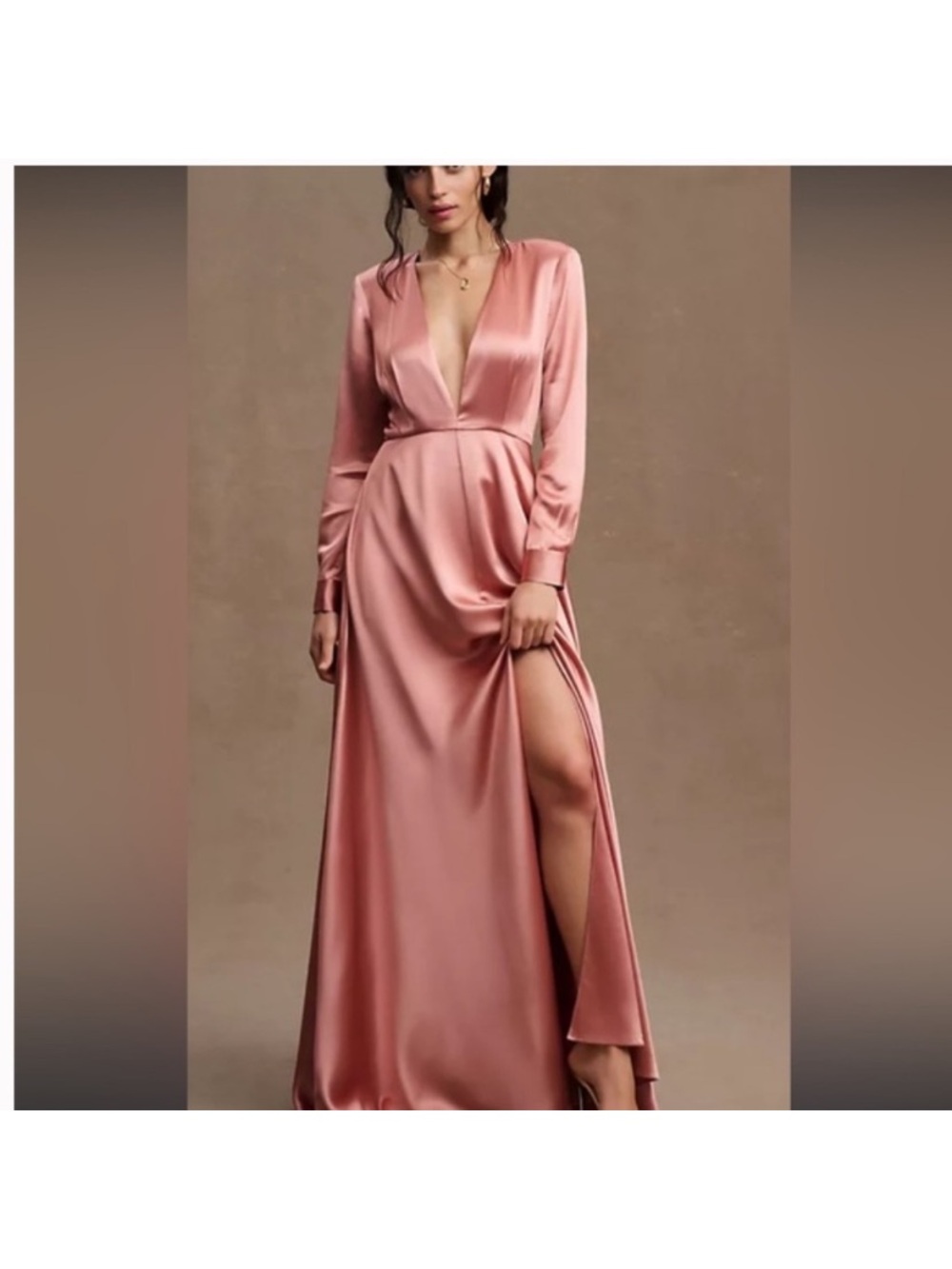 Ronny Kobo Long Satin Dress - Size 2 (NWT)